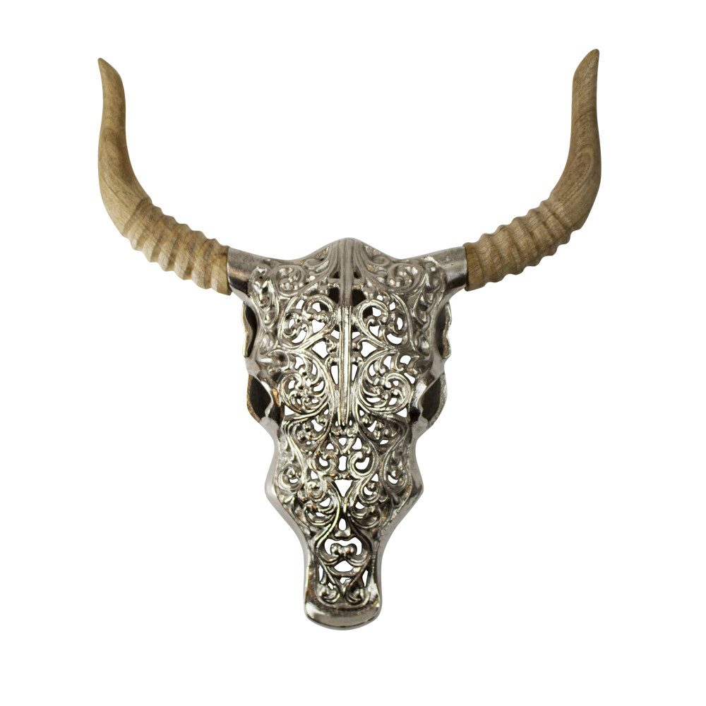 Skull Bull  Colored   Aluminium 44x40x8cm 8716522051308 Mars & More