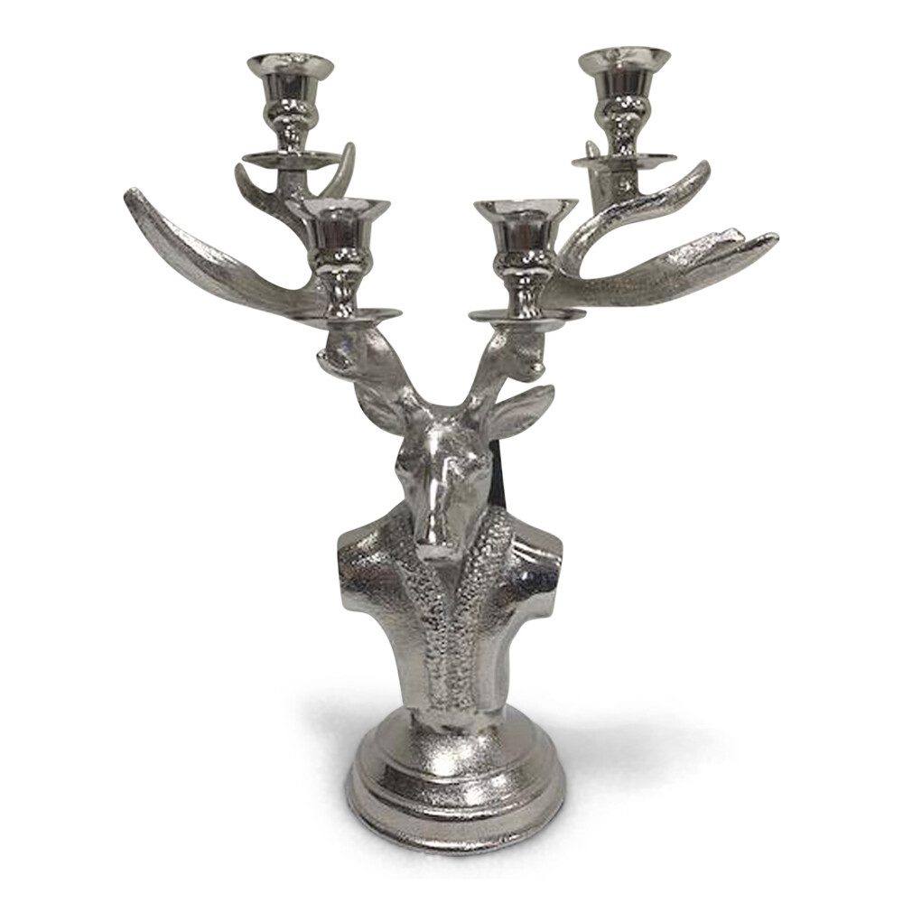Candlestick Deer  Colored   Natural 27x16x40cm 8716522070699 Mars & More