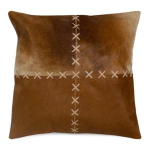 Cushion Cowhide  Brown   Cotton 45x45x15cm