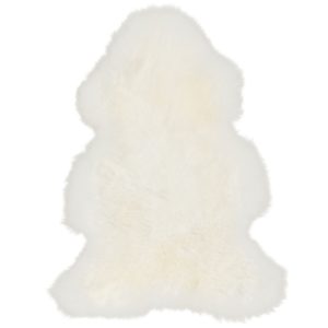 Pelz – Teppich – Dekofell Schaffell Weiß  Texels    Large