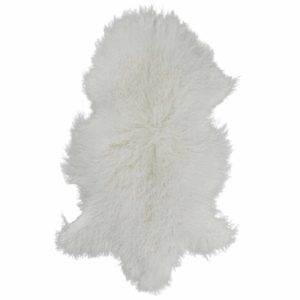 Pelliccia Pelle di Pecora Bianco Tibetano