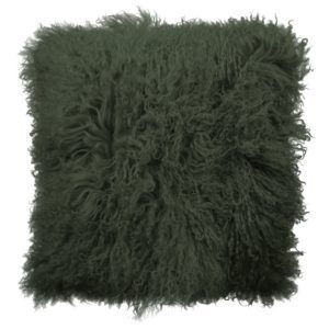 Cushion Sheepskin Green    Tibetan ca. 45×45 cm