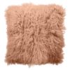 Cushion Sheepskin Pink   Tibetan ca. 45x45 cm