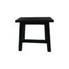 Decorative stool Lawas - 50x30x45 - Black - Teak