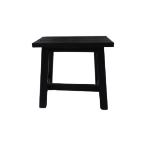 Decorative stool Lawas – 50x30x45 – Black – Teak