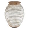 Lomba Decoration Pot - Terracotta pot, brown/white, Ø28x35 cm