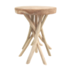Accent stool Branch - light brown - teak