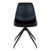 Monaco Dining Chair with Swivel - Black - set of 2