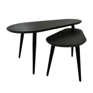 Tables basses Zurich – 95x52x46 – Bois d’acacia/métal – Set de 2