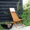 Laval Folding Chair - Sedia pieghevole, acacia, naturale, incl. cushion