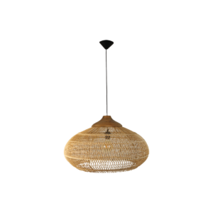 Hanging lamp Rotan – 65x65x40 – Natural – Rotan/teak