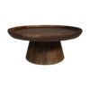 Coffee Table Drum - 75x75x32 - Matt brown - Mangowood