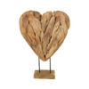 Wooden Heart Sculpture large - teak