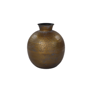 Vase Padua Large – ø40×45 – Brass antique gold/grey – Metal