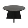 Round Coffee Table with kruisleg - 80X80X45 - Black - Mangowood