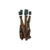 Candle 6- holder - 35x35x65 - Drift wood