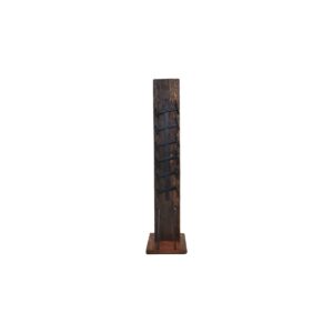 Wine rack 6 bottles – 30x30x120 – Dark brown/black – Old wood/metal