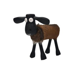 Sheep Shawn small – 32x14x32 – brown/Black – Teak/goat skin