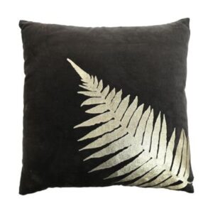 Cushion with print – 45×45 – Black/Gold – Velvet