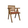 Diningroom chair - 52x53.5x83 - Natural - Teak/leder
