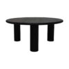 Coffee Table Round pilaar leg - 80x80x35 - Black - MangonWood