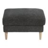 Bologna Pouf - Pouf, dark gray with natural wooden legs, HN1045