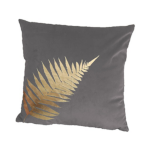 Cushion with print – 45×45 – lightGrey/Gold – Velvet