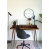 Chaise de bureau Geneve - Chaise de bureau en velours, noir avec pieds noirs, HN1207