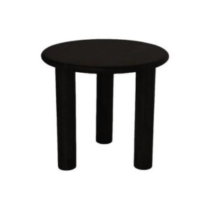 Side Table Round pilaar – 50x50x45 – Black – Mangowood
