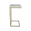 Side table Read - 32x32x65 - White/gold - Marble/Iron