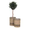 Vinh Planter  - Planter, seagrass, round, natural, set of 2