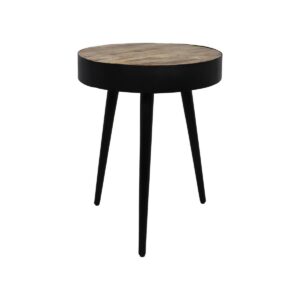 side table Bari – ø43 cm – Mango wood / Iron 