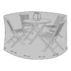 Luxury Cover - Fodera di lusso per tavolo rotondo 180 cm con 4 sedie, 210g/m2 600D poliestere rivestito in PU, idrorepellente, nero