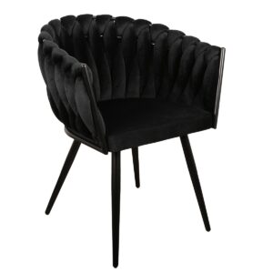 Wave chair black (Set of 2)