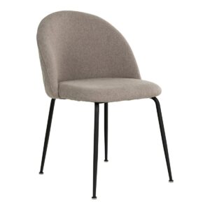 Geneve Dining Chair – Dining Chair, stone with black legs, HN1231