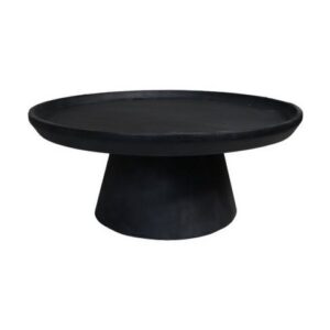 Coffee Table Drum – 75x75x32 – Matt Black – Mangowood