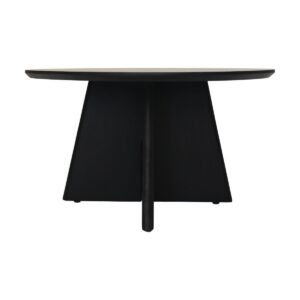 Round Coffee Table with kruisleg – 80X80X45 – Black – Mangowood