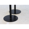 Pillar side table - Natural/black - ø60/ø45 - Acacia wood/iron - Set of 2