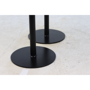 Pillar side table – Natural/black – ø60/ø45 – Acacia wood/iron – Set of 2