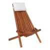 Laval Folding Chair - Chaise pliante, acacia, naturel, incl. cushion
