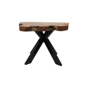 Coffee table Victoria – low – teak/iron