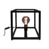 Tafellamp Fremont vierkant frame - 26 cm - zwart gepoedercoat
