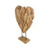 Wooden Heart Sculpture large - teak