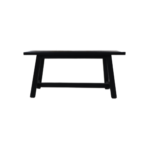 Decorative bench Lawas – 100x30x45 – Black – Teak