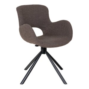 Amorim Dining Chair – Chaise de salle à manger, en champignon bouclé avec pivot