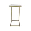 Side table Read - 32x32x65 - White/gold - Marble/Iron