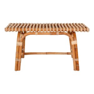 Bench – Aveiro bench in rattan, nature 40x90x46 cm