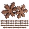 Wooden figures snowflake 24x set of 2 Masterbox decorative figure 18x18cm Christmas decoration