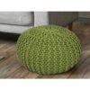 Pouf Ø 55 cm knitted stool pouf floor cushion coarse knit look extra high height 37 cm