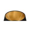 Lampshade Round conish - ø28-ø40x25- Black/gold - Velvet